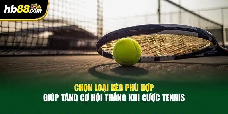Chọn loại kèo phù hợp giúp tăng cơ hội thắng khi cược tennis