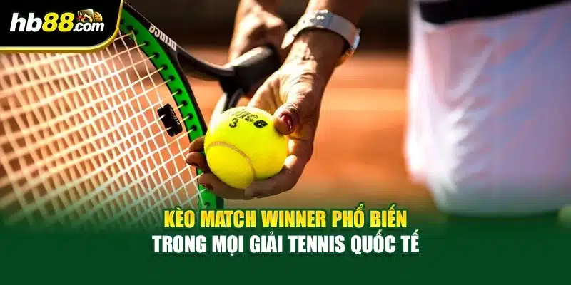 Kèo Match Winner phổ biến trong mọi giải tennis quốc tế